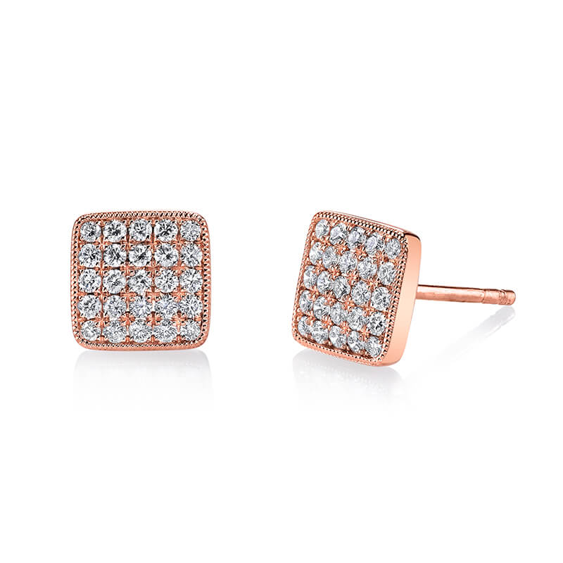 Rose Gold Diamond Studs