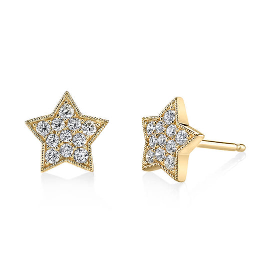 Star Shaped Diamond Studs