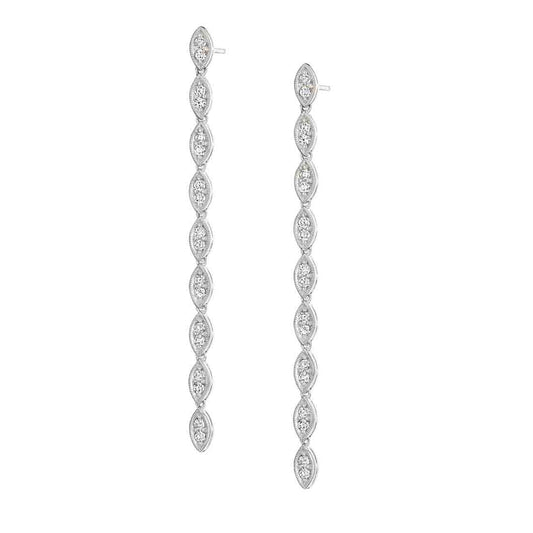 Vintage Inspired Diamond Drop Earrings