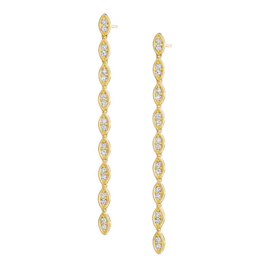Vintage Inspired Diamond Drop Earrings