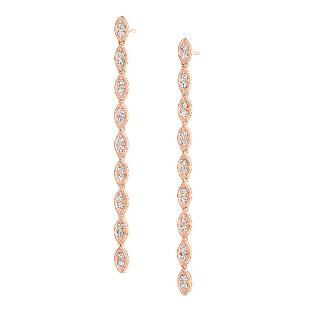 Vintage Inspired Diamond Drop Earrings