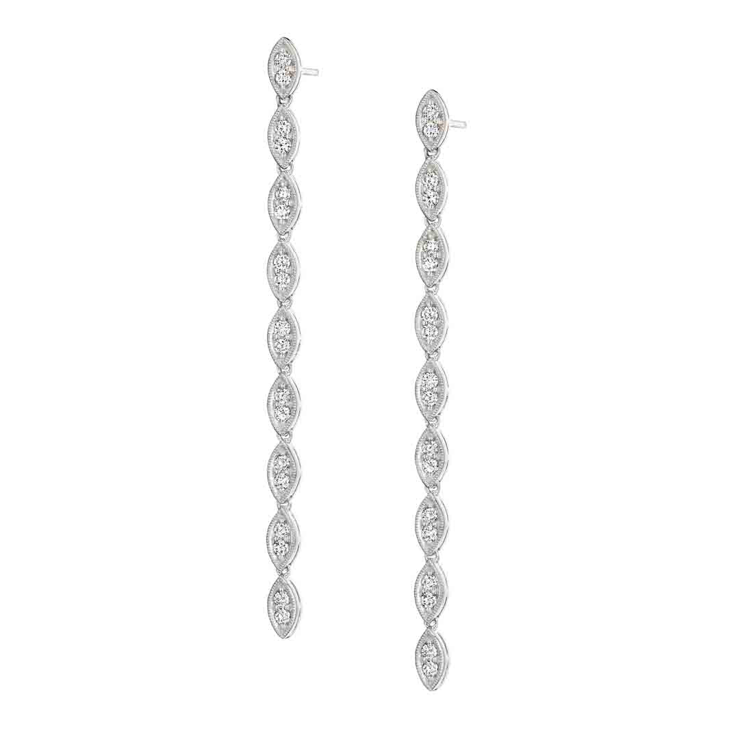 Vintage Inspired Diamond Drop Earrings