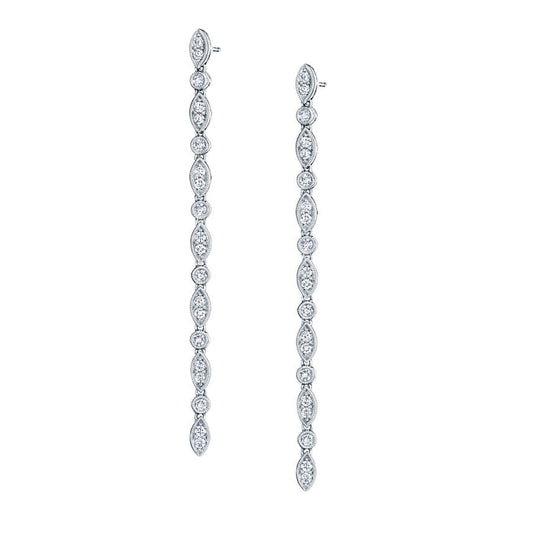Modern Diamond Drop Earrings
