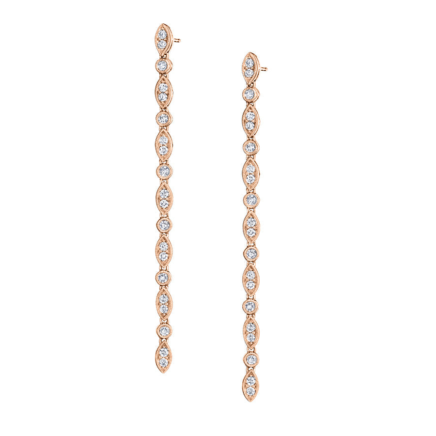 Modern Diamond Drop Earrings