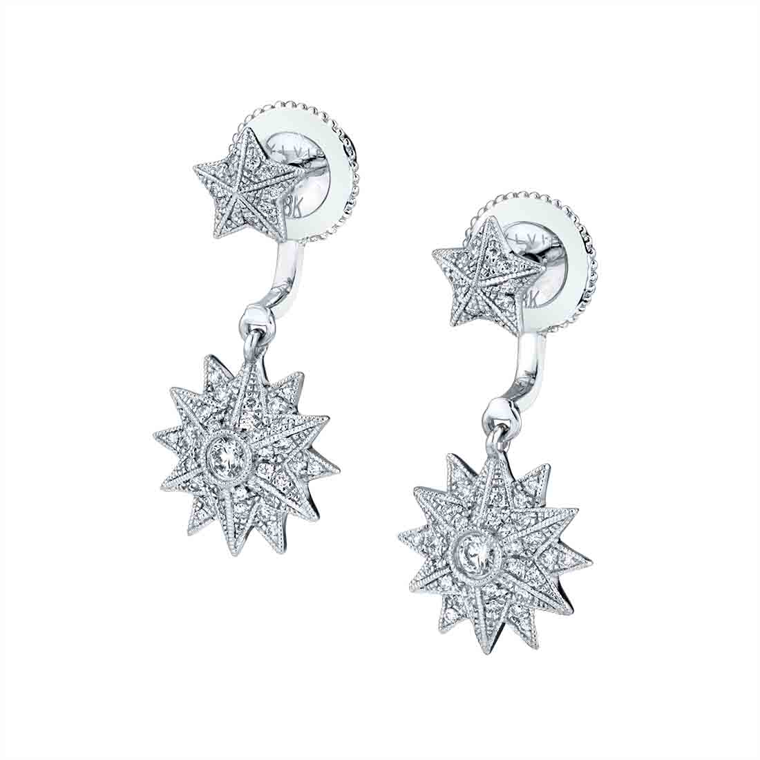 Star Shaped Peek A Boo Earrings