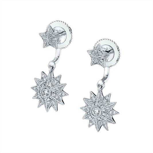 Star Shaped Peek A Boo Earrings