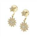 Star Shaped Peek A Boo Earrings