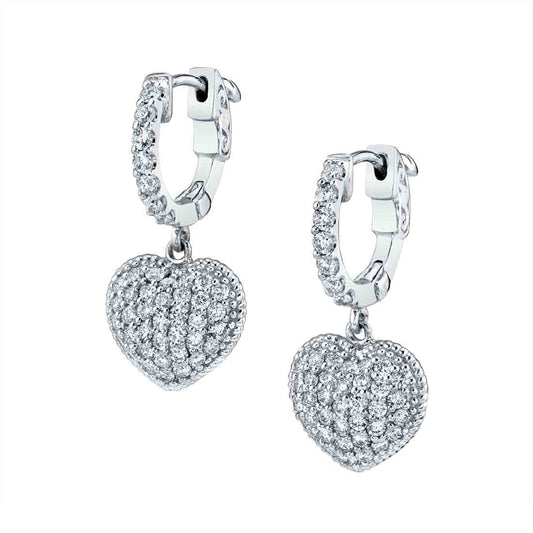 Heart Shaped Huggie Earrings