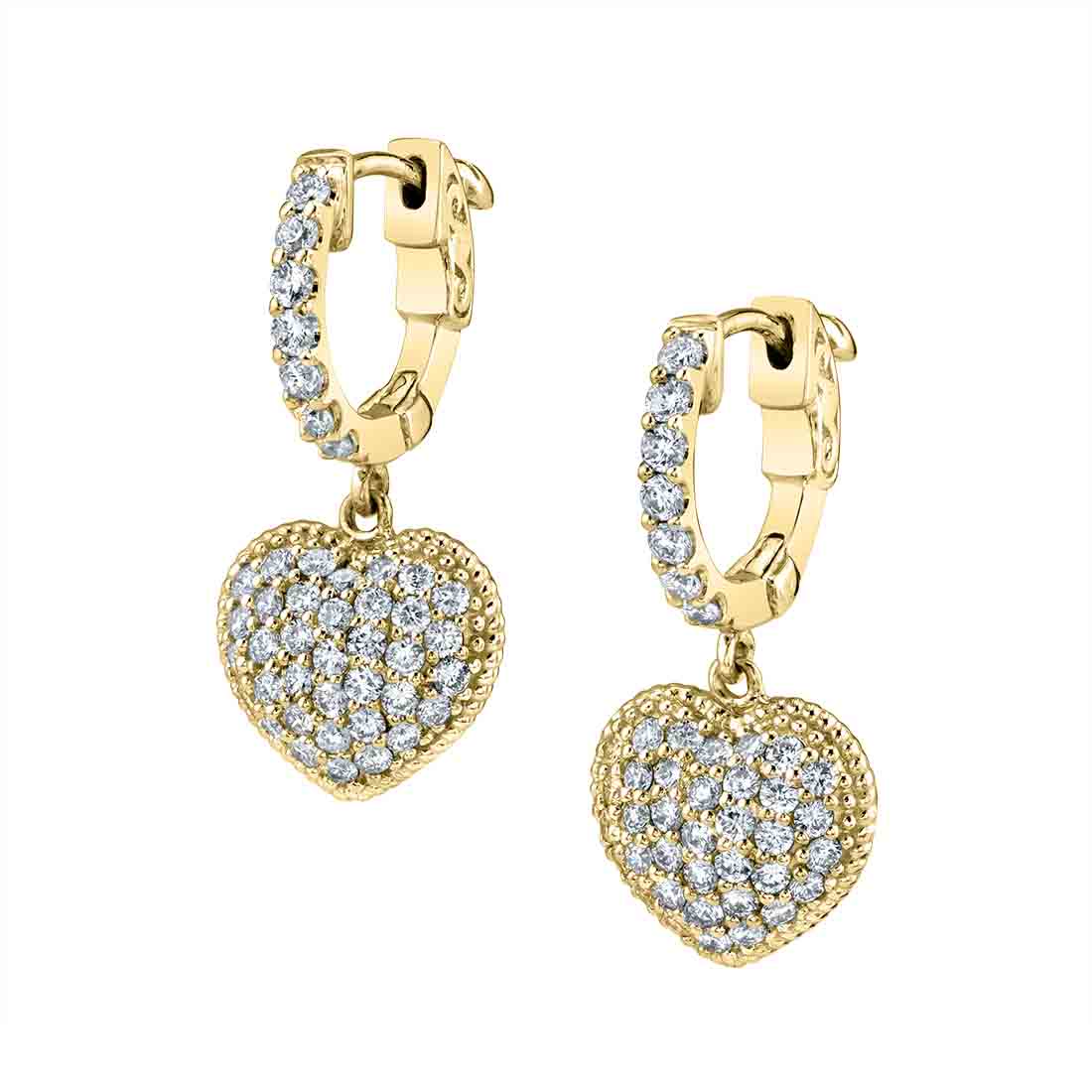Heart Shaped Huggie Earrings