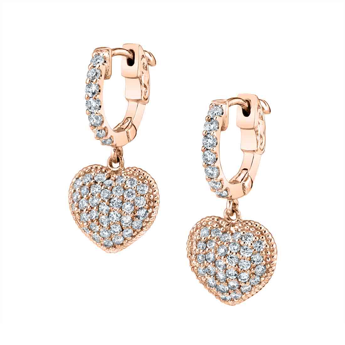 Heart Shaped Huggie Earrings
