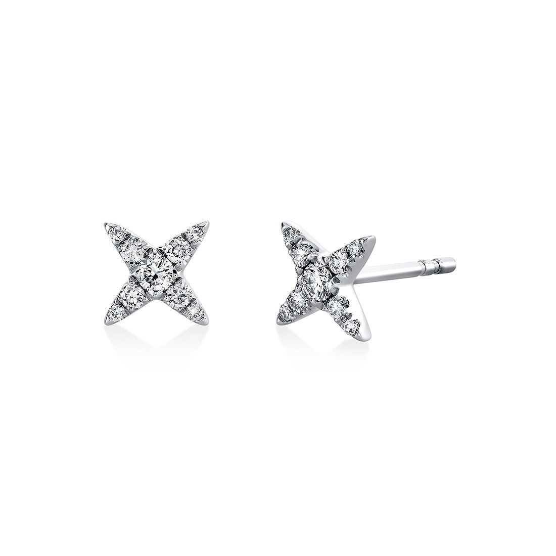 Solaz Diamond Sun Stud Earrings