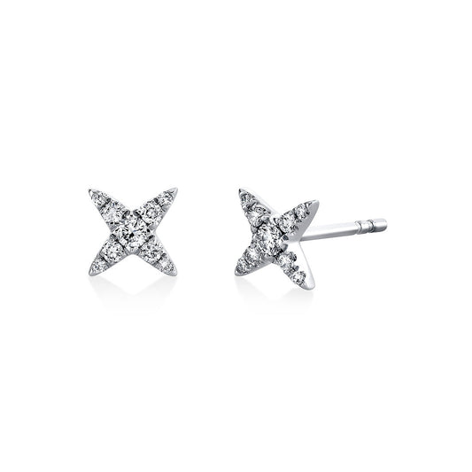 Solaz Diamond Sun Stud Earrings