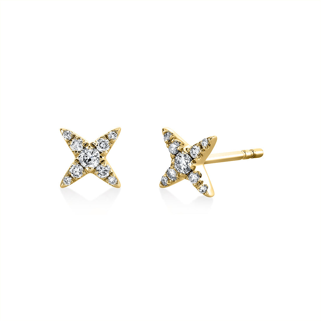 Solaz Diamond Sun Stud Earrings