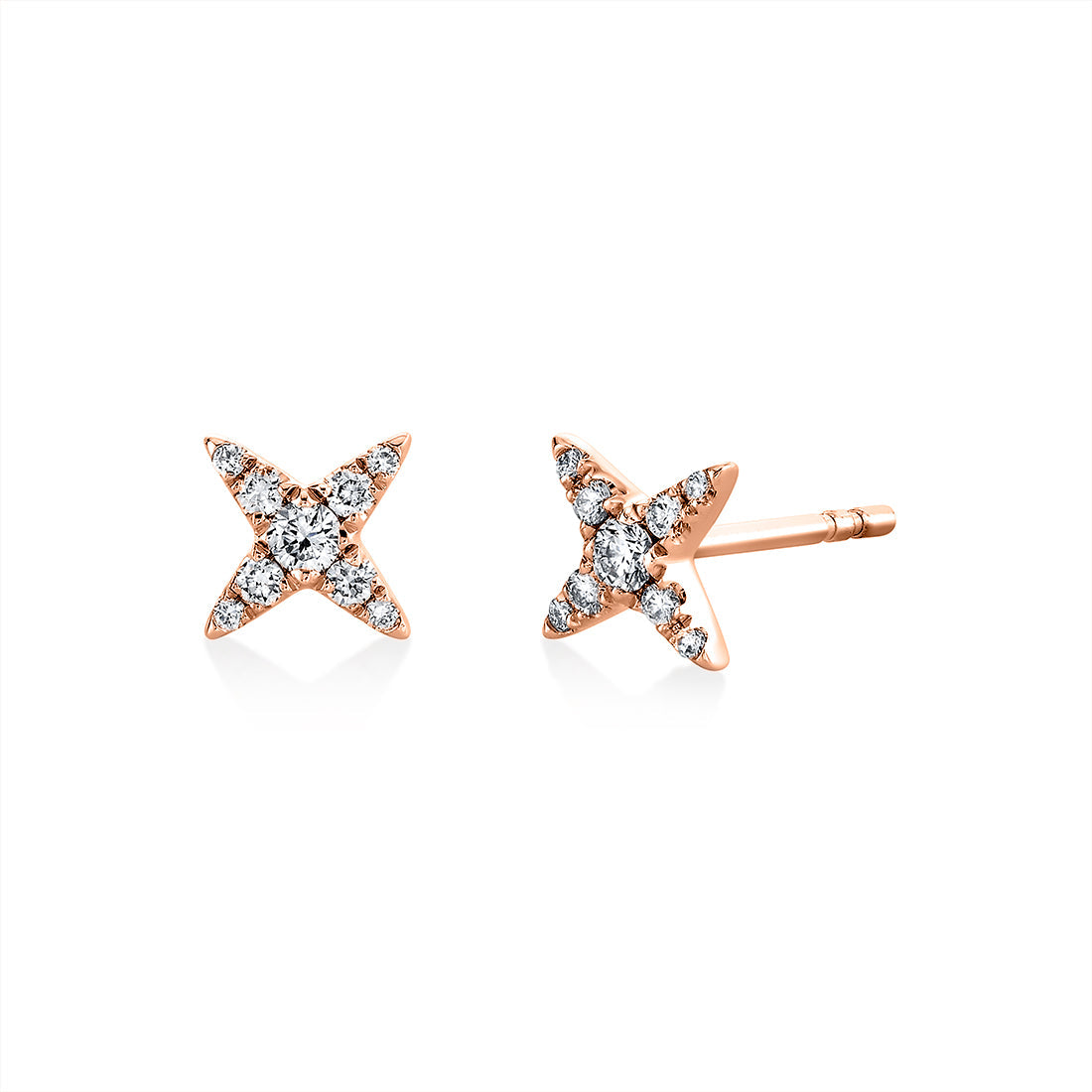 Solaz Diamond Sun Stud Earrings