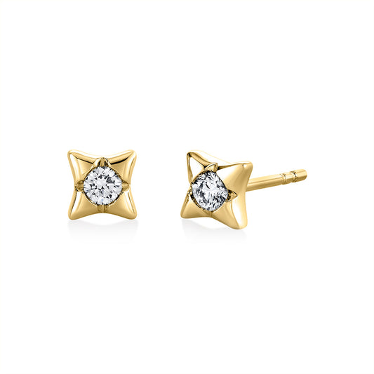 Solaz Diamond Sun Stud Earrings