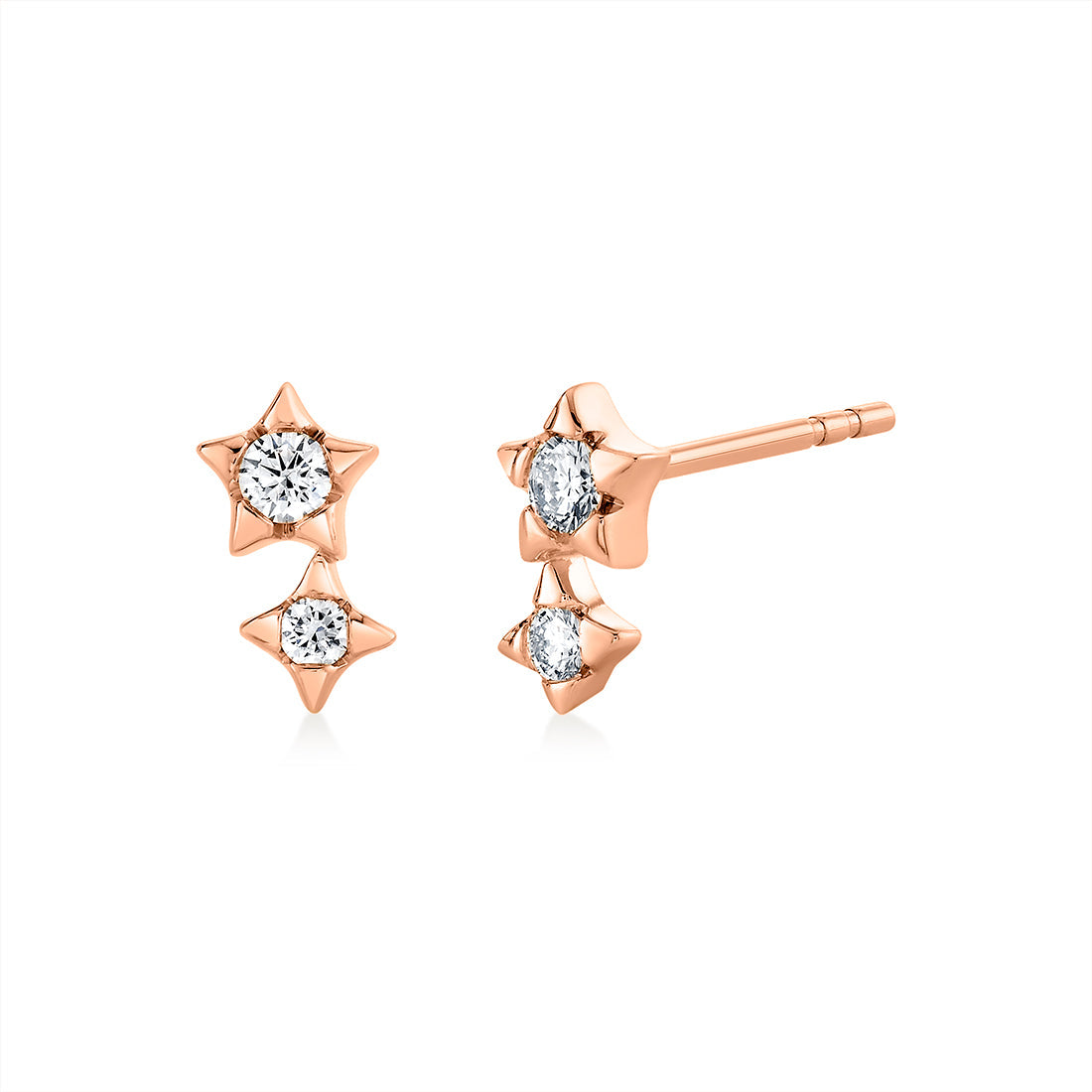 Solaz Diamond Sun Stud Earrings