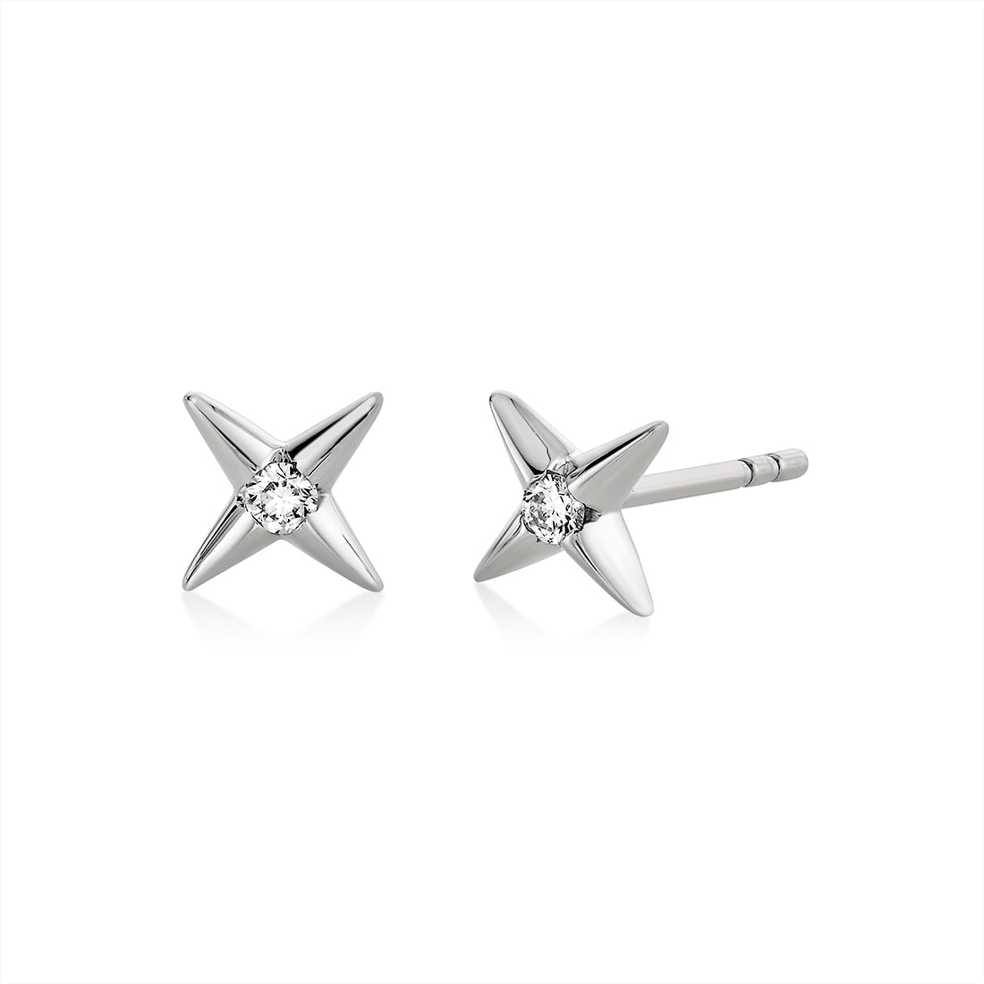 Solaz Diamond Sun Stud Earrings