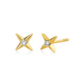 Solaz Diamond Sun Stud Earrings