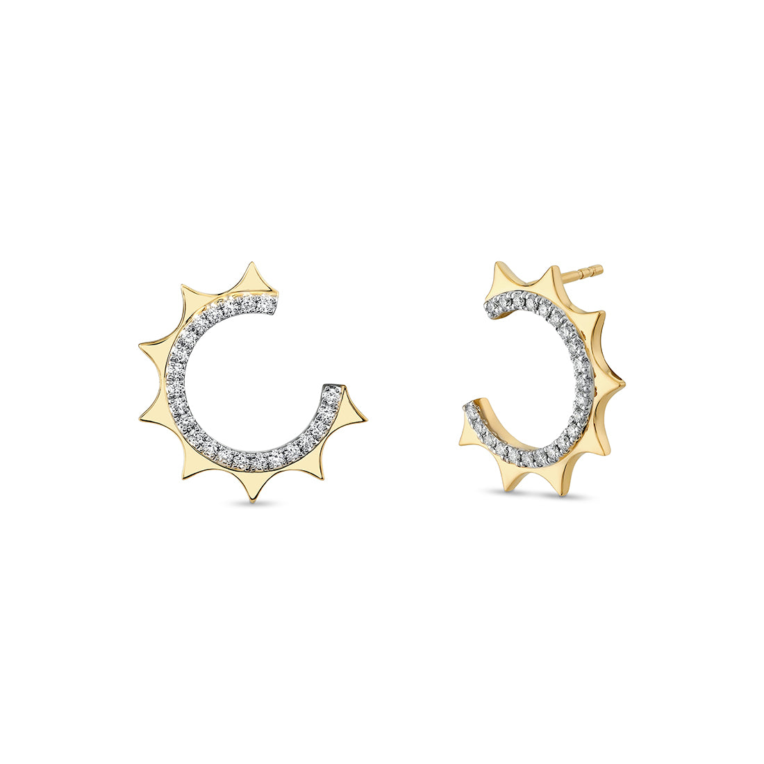 Solaz Diamond Open Sun Earrings