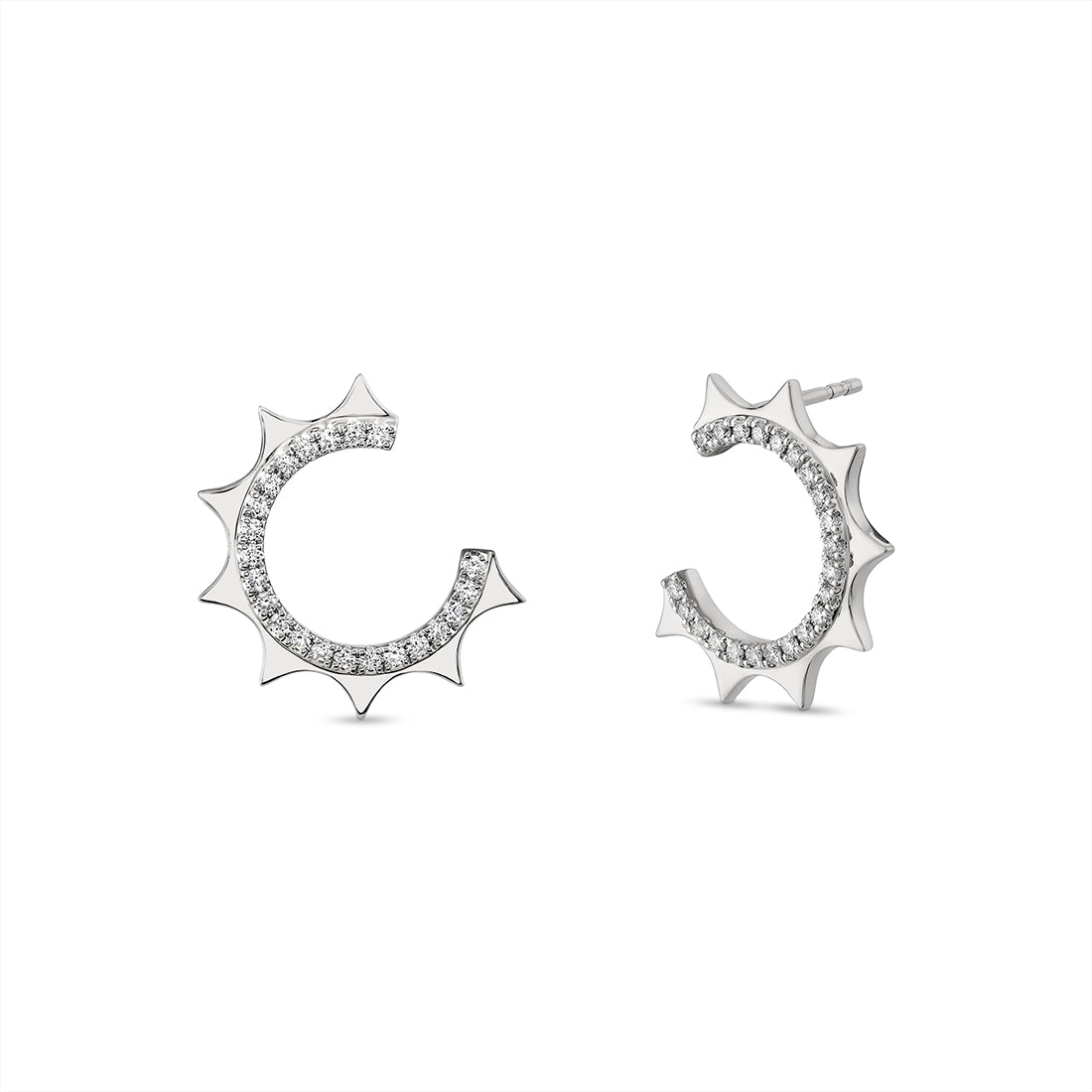 Solaz Diamond Open Sun Earrings