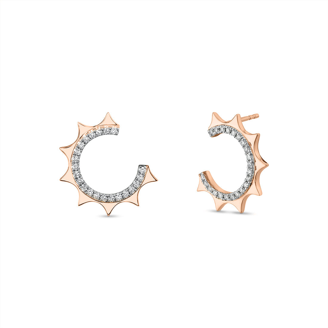 Solaz Diamond Open Sun Earrings