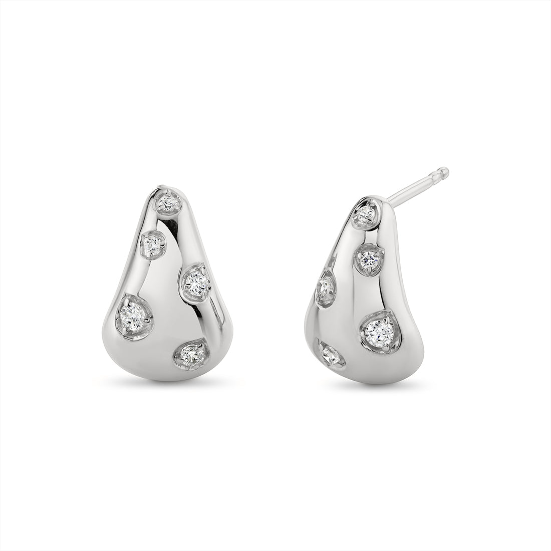 Auravie Shell Shape Diamond Earrings