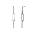 Eternelle Two Tone Diamond Paperclip Earrings