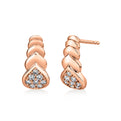 Auravie Shell Scallop Diamond Earrings