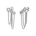 Diamond Shell Trio Chain Earrings