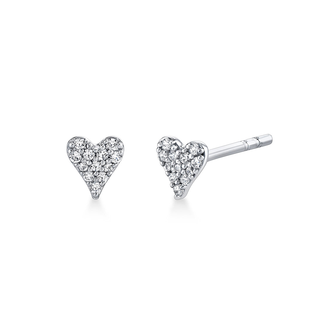 Eternelle Diamond Heart Stud Earrings