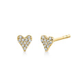 Eternelle Diamond Heart Stud Earrings