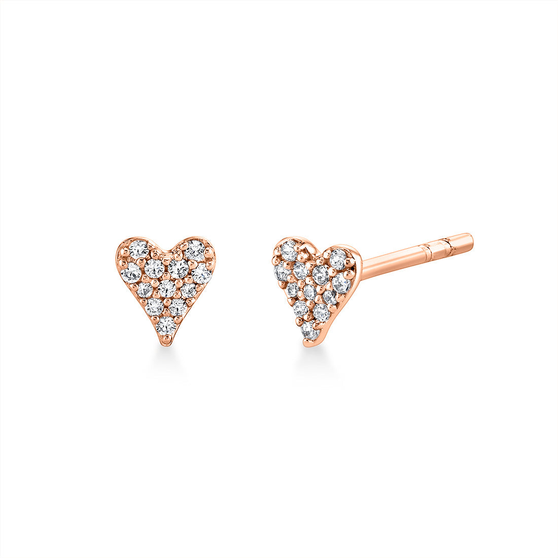 Eternelle Diamond Heart Stud Earrings