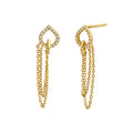 Diamond Shell Chain Earrings