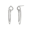 Diamond Shell Chain Earrings