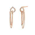 Diamond Shell Chain Earrings