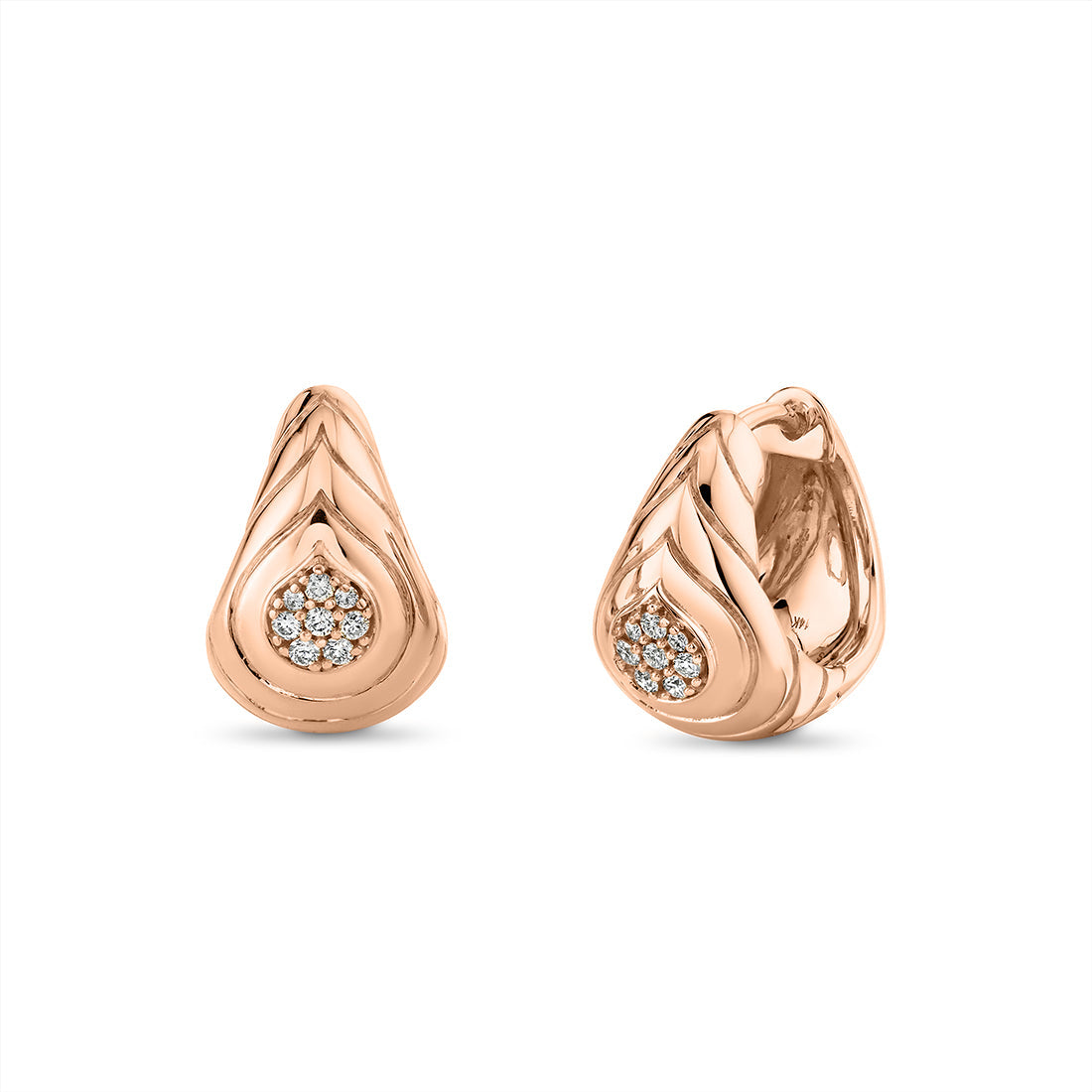 Auravie Shell Scallop Diamond Earrings