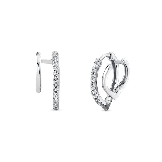 Shell Heritage Shell Duo Diamond Earrings