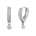 Shell Heritage Bezel Shell Diamond Drop Earrings