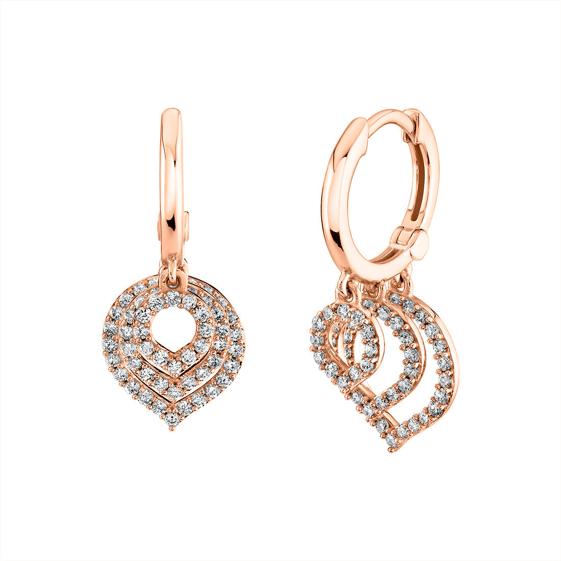 Shell Heritage Shell Trio Dangle Diamond Earrings