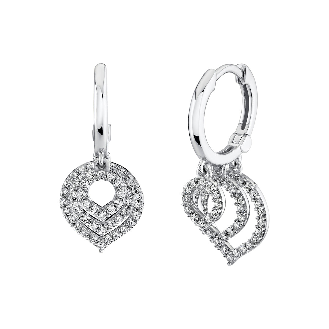 Shell Heritage Shell Trio Dangle Diamond Earrings