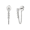 Pear Diamond Chain Earrings