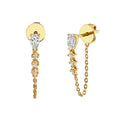 Pear Diamond Chain Earrings