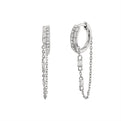 Baguette Diamond Chain Earrings