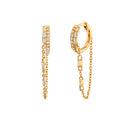 Baguette Diamond Chain Earrings