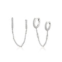 Baguette Diamond Chain Earrings