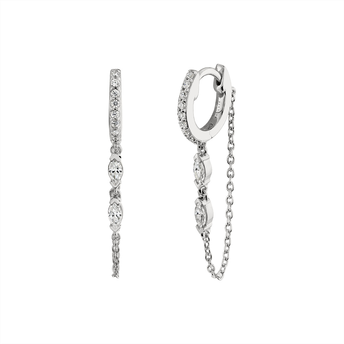 Marquise Diamonds Chain Earrings