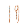 Marquise Diamonds Chain Earrings