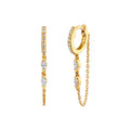 Marquise Diamonds Chain Earrings