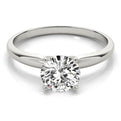 14K White Gold Round Brilliant Diamond Solitaire Engagement Ring (1ctw) 