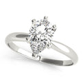 14K White Gold Pear Shape Diamond Solitaire Engagement Ring (1ct) 